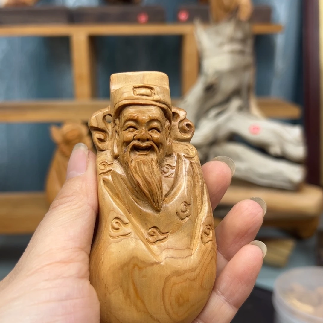 木崖柏木摆件手把件