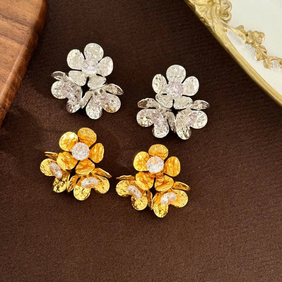 铜合金铜耳饰 简约冷淡风耳饰小众轻奢高级感耳环百搭几何耳钉时