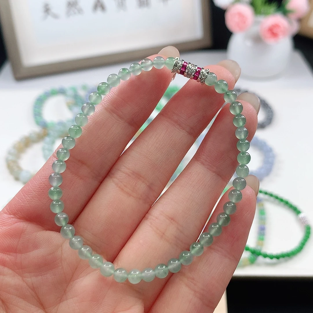 未镶嵌手链翡翠手链3.8mm