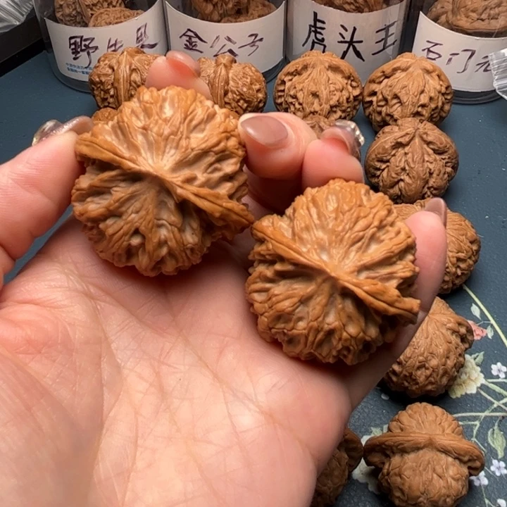 文玩核桃把件41闷尖苹果园全品