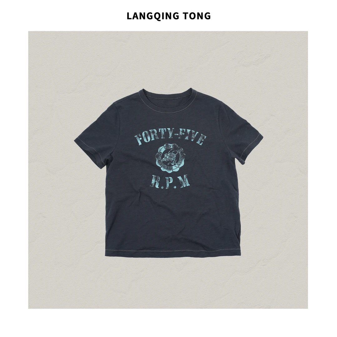 浪清/女装推荐 哈莫莉纯棉印花T恤43904#