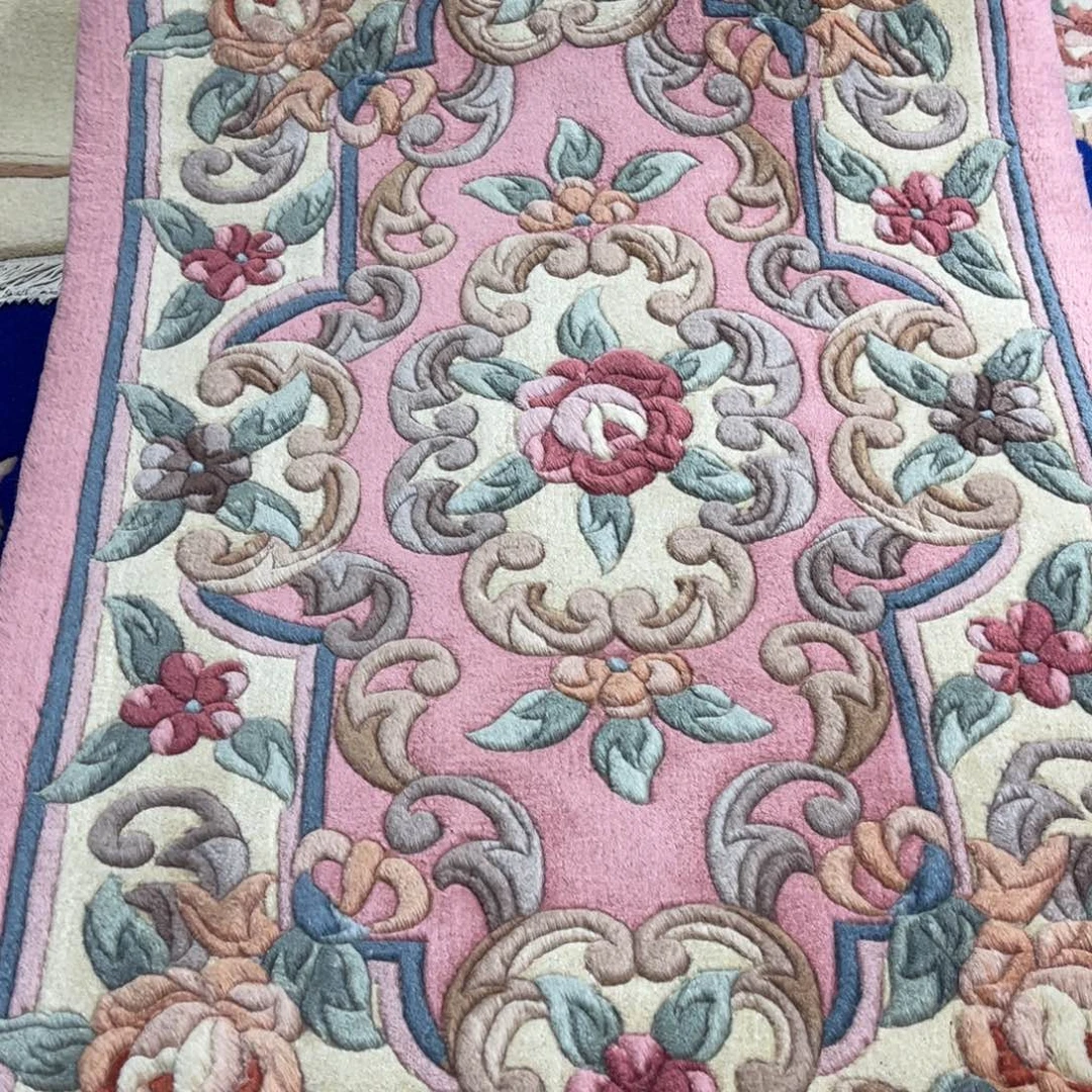 羊毛60×90纯羊毛手工地毯