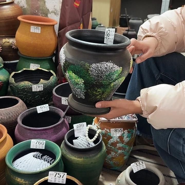 彩绘鱼尾585高度20口径17