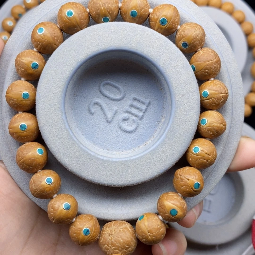 手串凤眼菩提12.5+新籽松