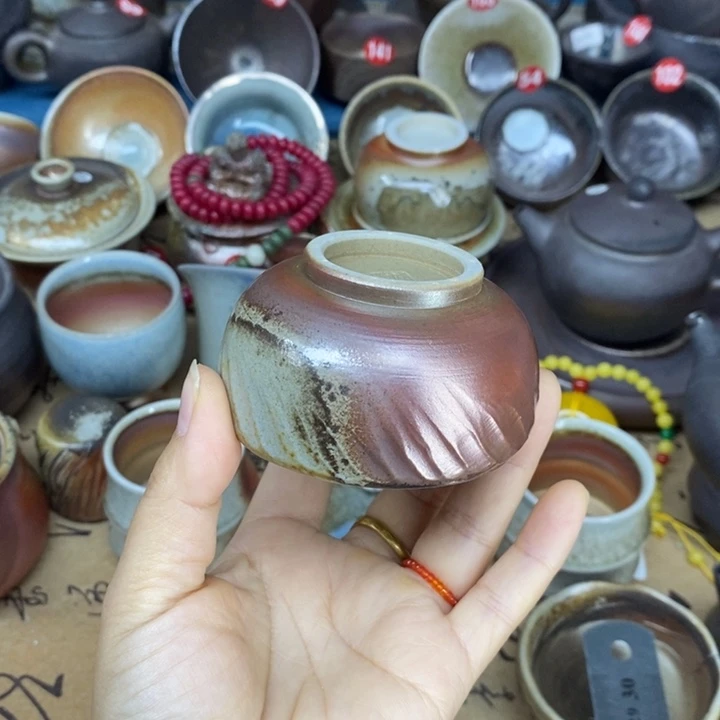 陶杯子全手工柴烧裸烧茶器