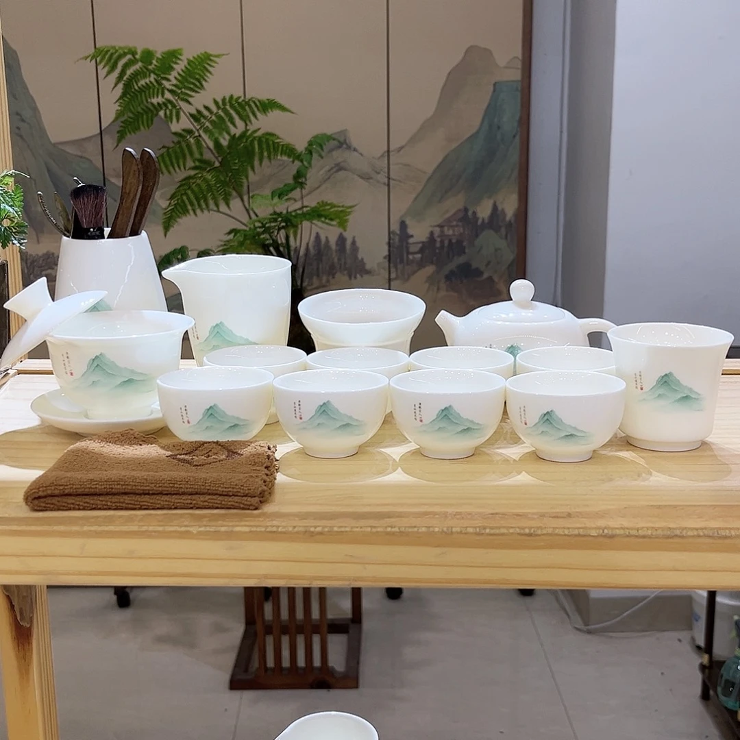 【都彩】又见青山羊脂玉瓷21头