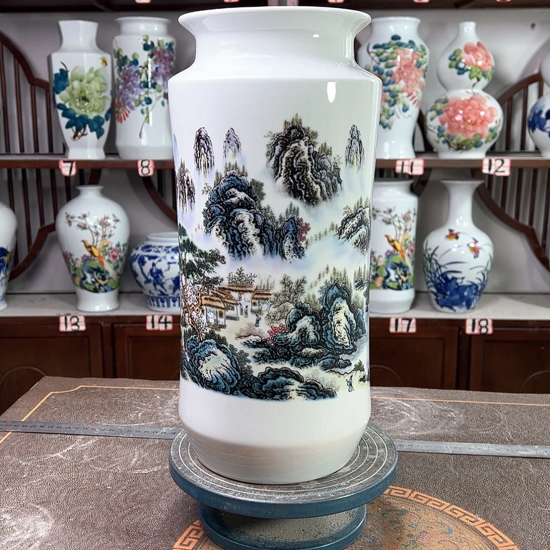 摆件景德镇陶瓷书山水