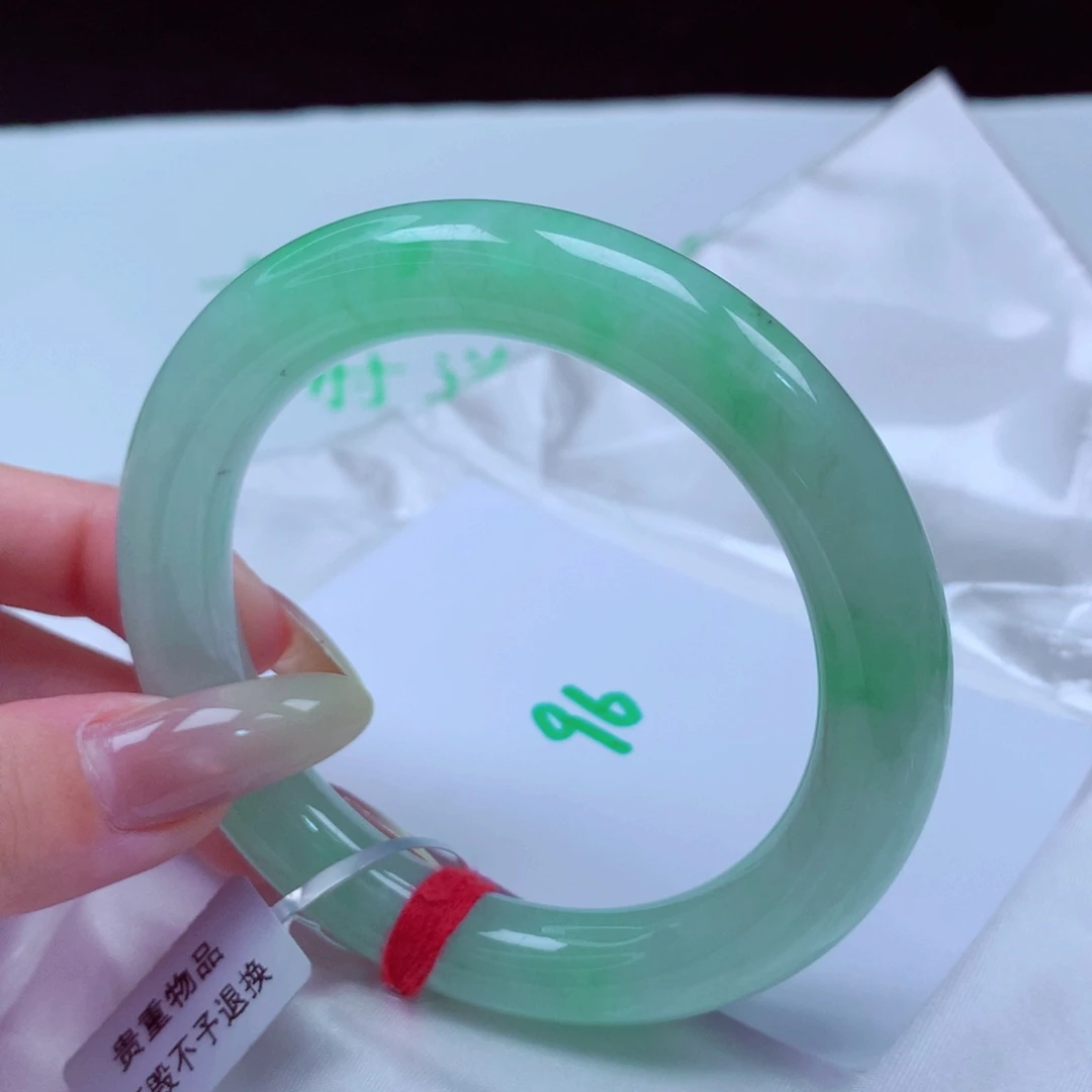 未镶嵌手镯翡翠天然缅甸翡翠A货手镯 96号