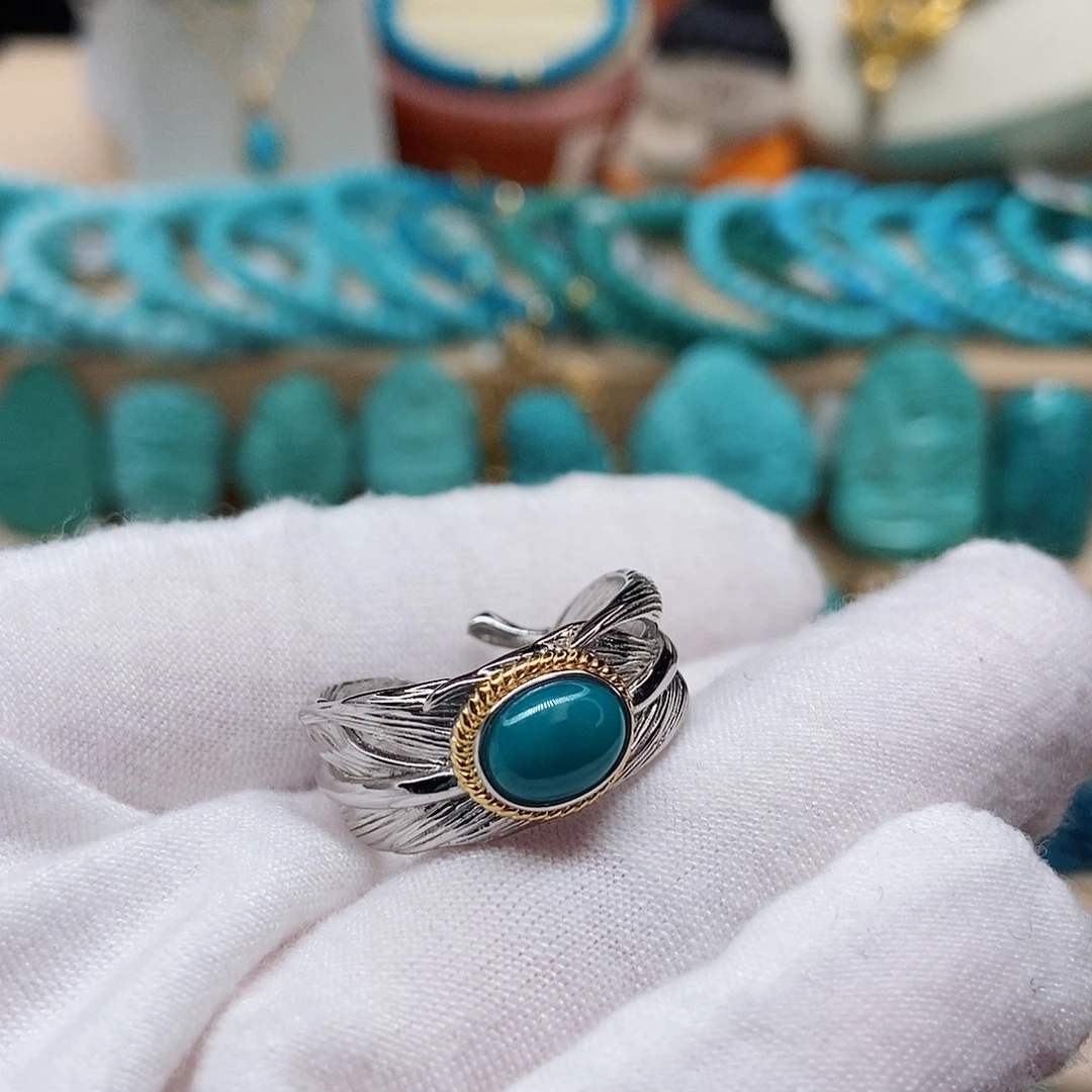 银S925镶嵌绿松石配饰