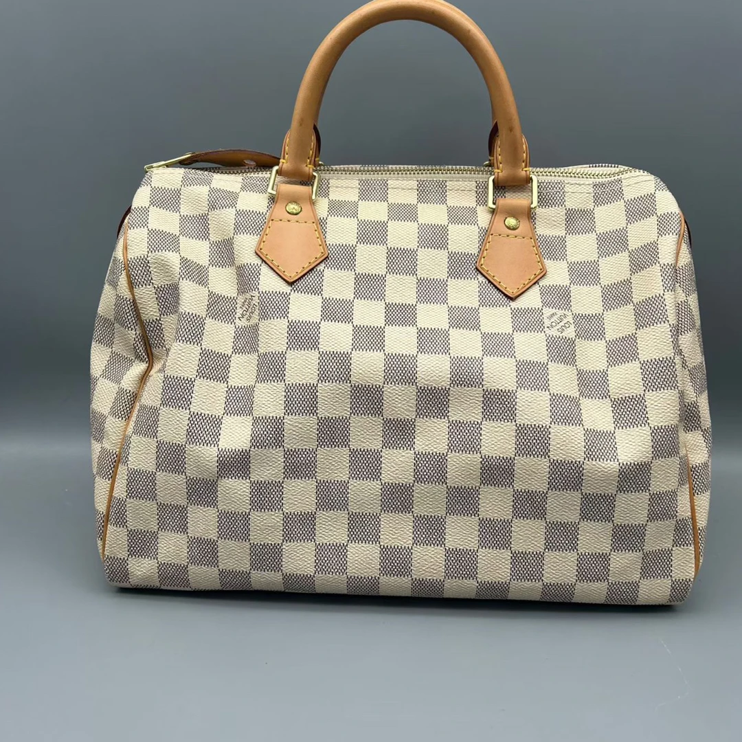 95新 LouisVuitton/路易威登 LV 路易威登Speedy30白棋盘格 12147