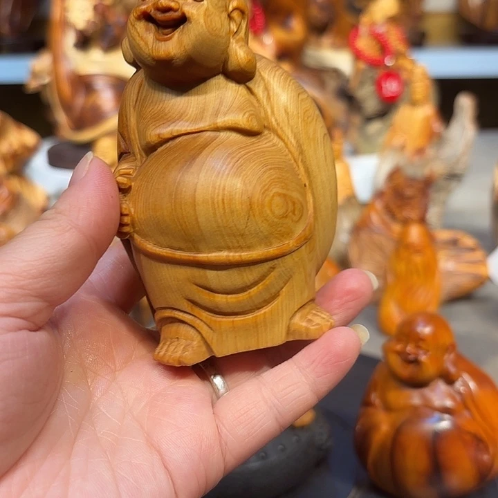 柏木太行崖柏弥勒佛