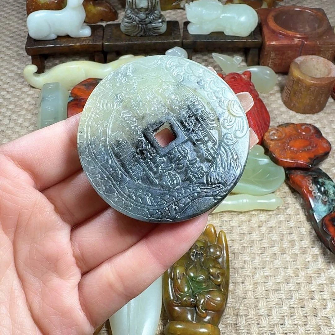 白玉菩提吊坠挂件