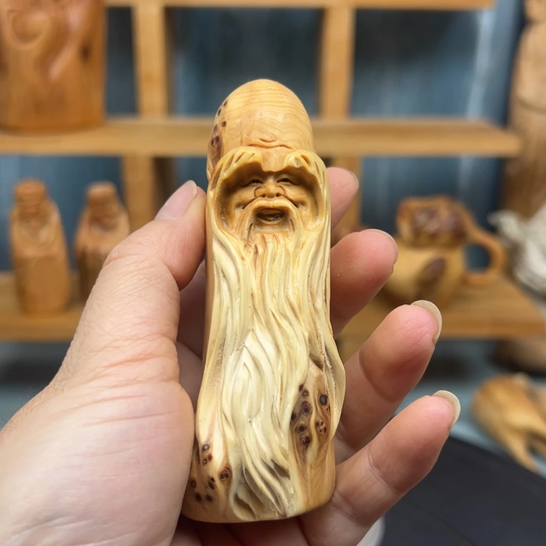 木崖柏木摆件手把件