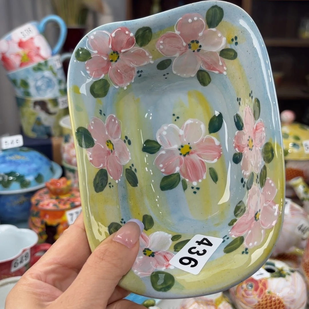 瓷片景德镇手绘高温釉下彩陶瓷茶具