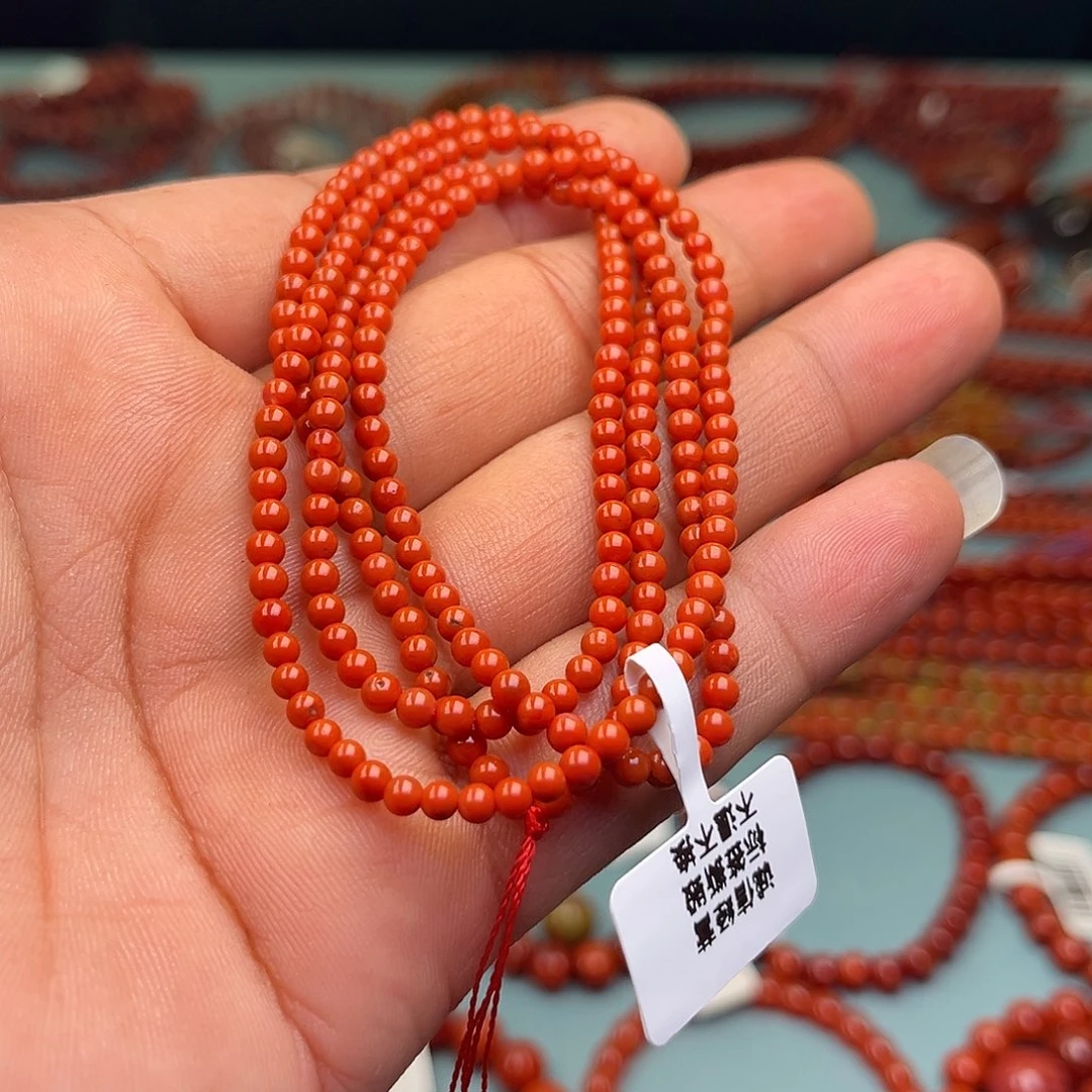 南红玛瑙未镶嵌手链精品小米珠卡3 +