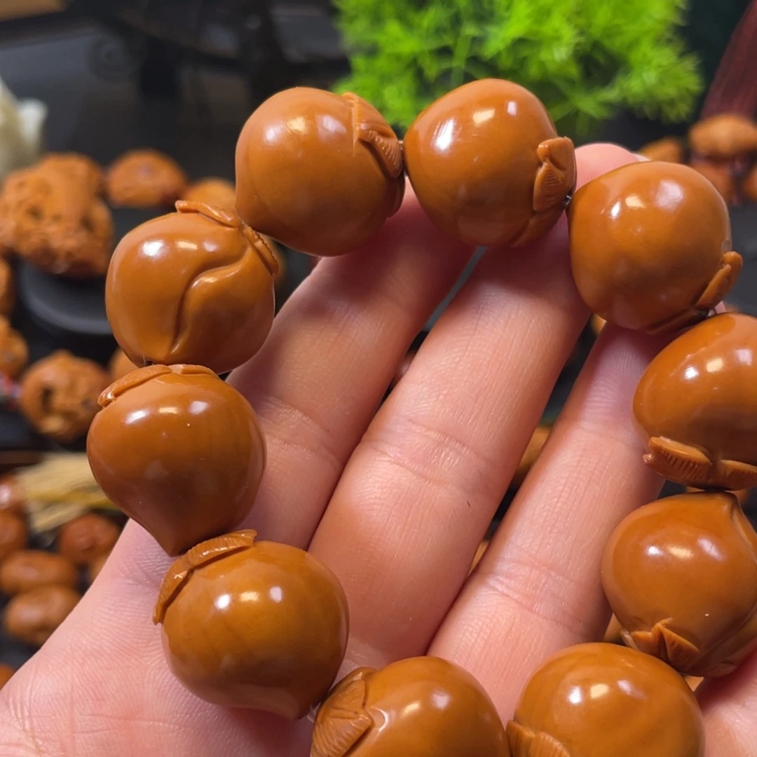 橄榄核手串/手链寿桃手工制作工艺