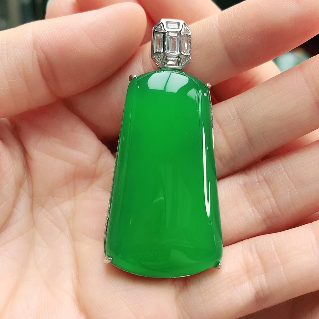 玛瑙/玉髓吊坠银S925镶嵌