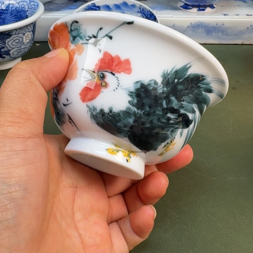 陶景德镇纯手绘茶具圆圆252