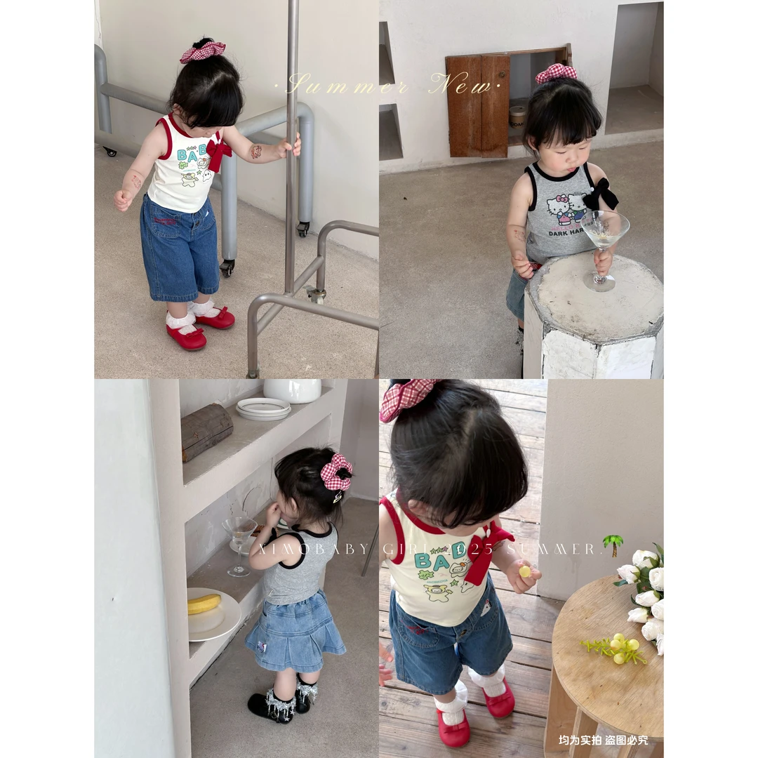 NIMO【欢乐小猫】韩版夏季新款宝宝时尚百搭亲肤透气洋气上衣