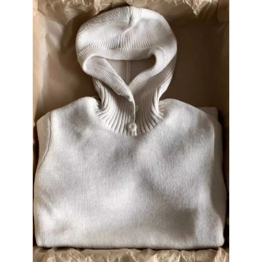 真心舒服！巨推荐！柔软连帽毛衣女针织衫秋冬季松弛感内搭保暖上衣