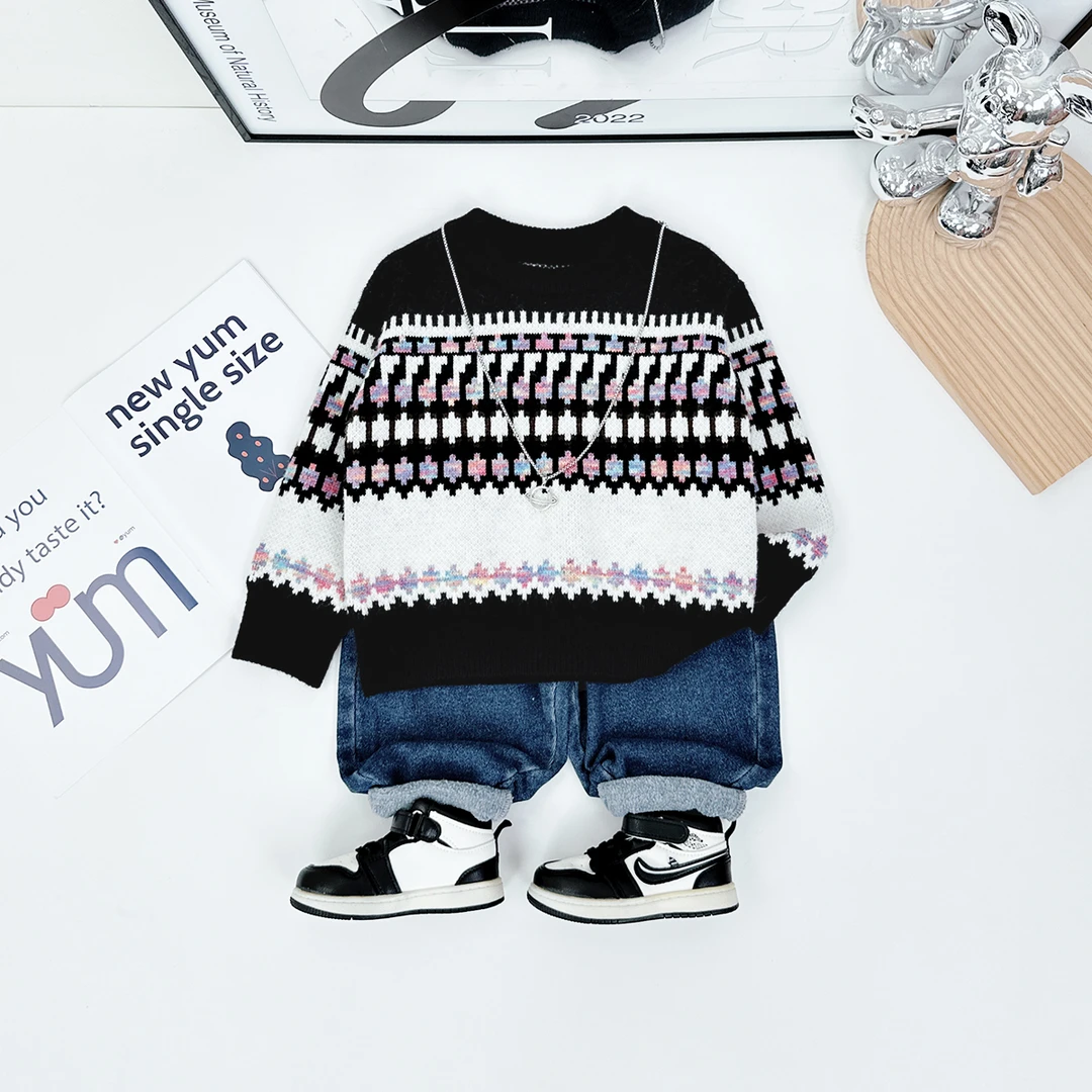 男童毛衣打底衫儿童衣服2025新款秋冬装 D-YMDX130 悠悠童话童装