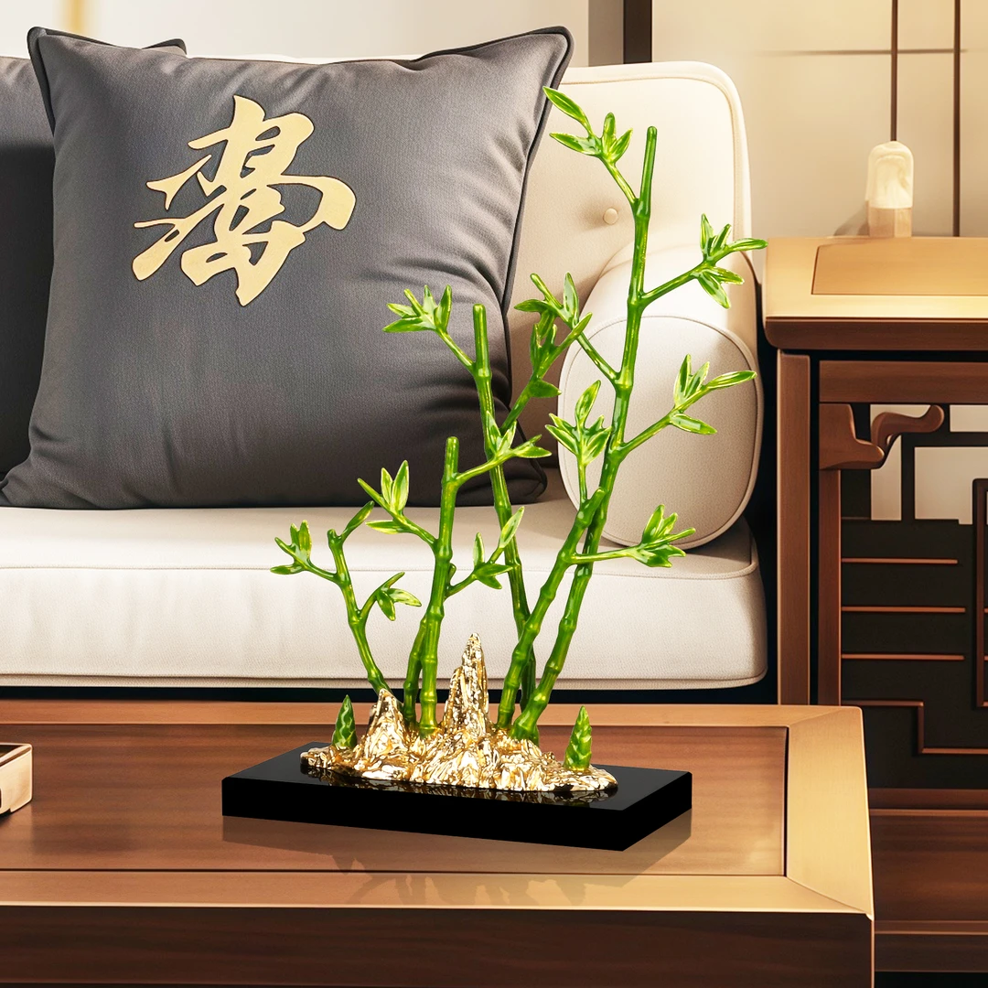 酒柜装饰品摆件竹子节节高摆件新中式创意乔迁新居客厅电视柜摆设