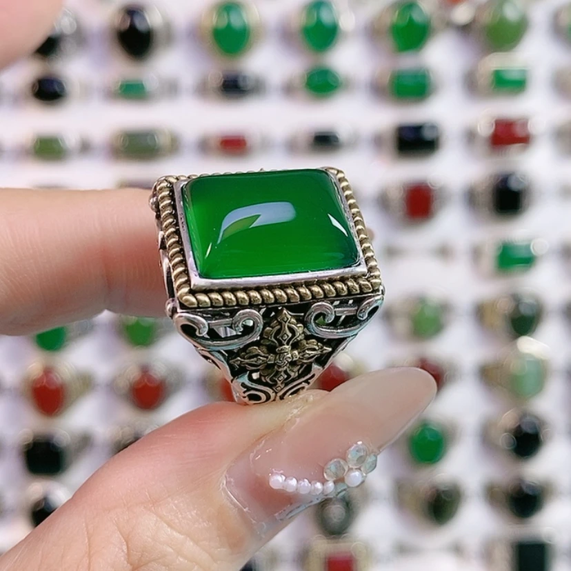 【闪购商品】银S925镶嵌戒指玛瑙/玉髓