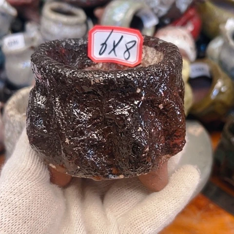 粗陶花盆手工花盆