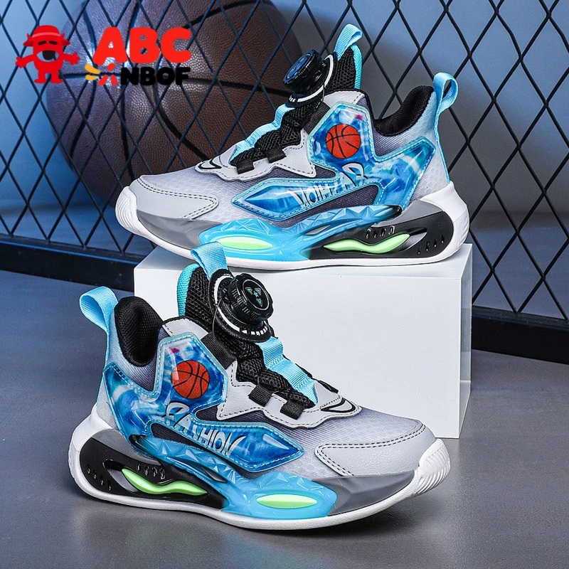 ABC NBOF童鞋男童运动鞋子2025春秋新款透气网面跑步鞋儿童篮球鞋