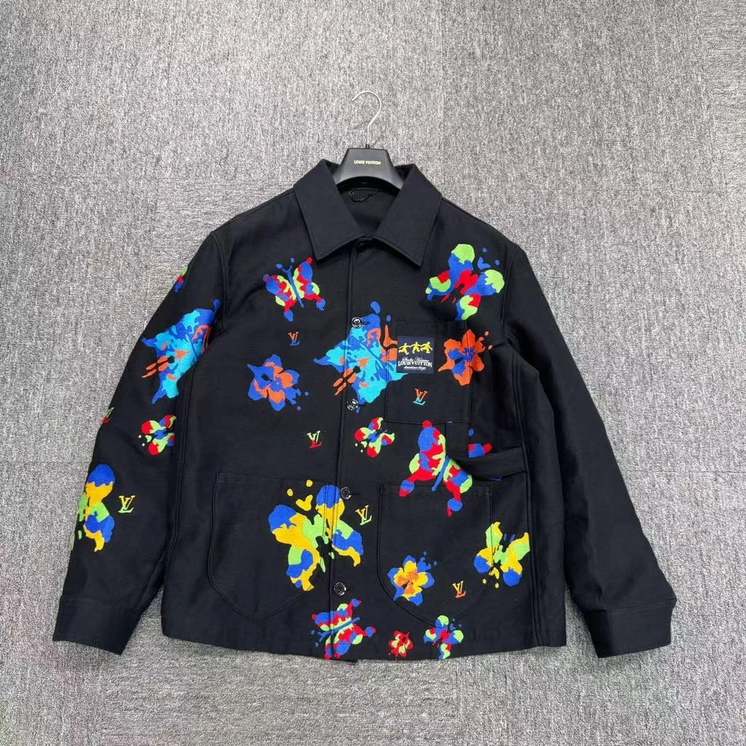 99新 LouisVuitton/路易威登 扎染蝴蝶印花夹克/xl码/编码15765