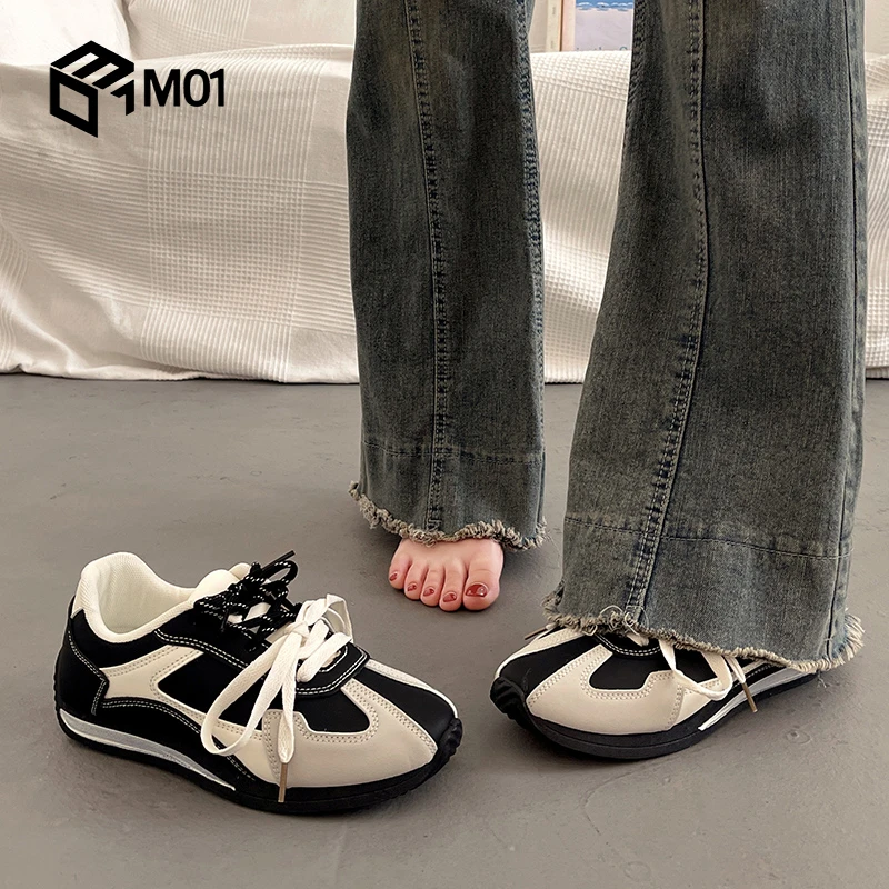 M01显脚小炸街老爹鞋女春秋季百搭阿甘德训鞋2025爆款休闲运动鞋