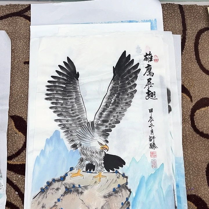 国画四尺三开陈舒臻