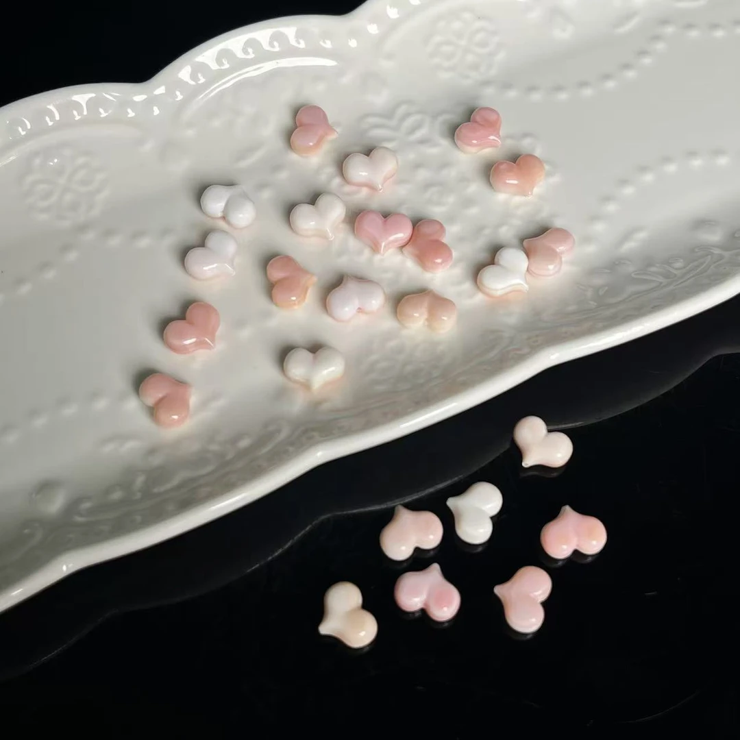 【大鱼甄选】屁桃爱心13*10*5配件diy手串DZ557多样性发其一