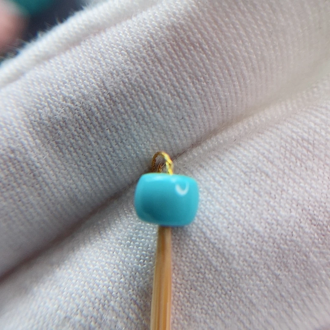 未镶嵌绿松石高瓷蓝直切5.5