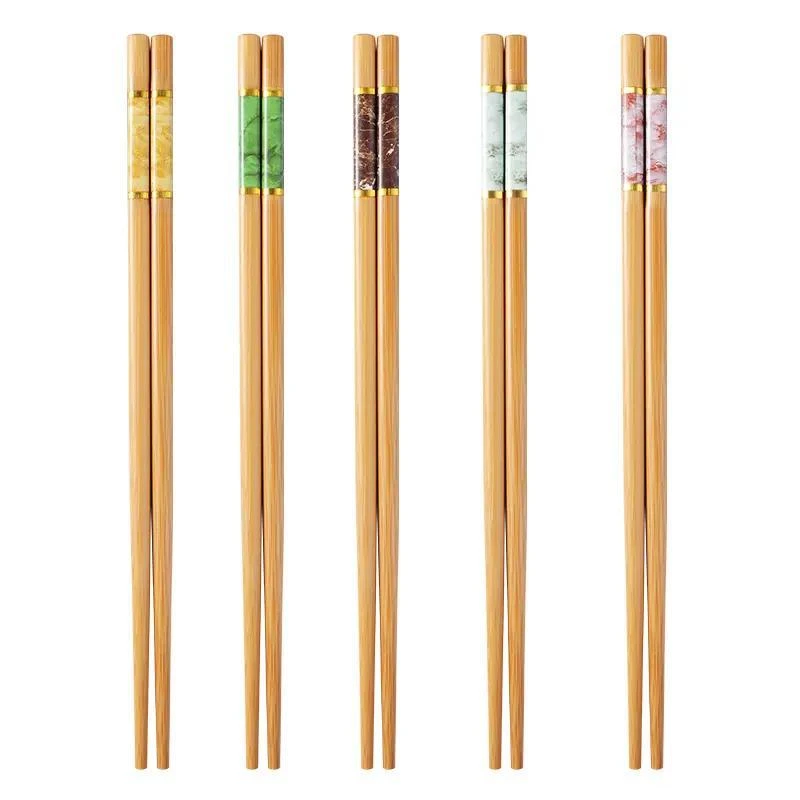 中国风无漆无蜡楠竹筷子高档五色碳化竹家用天然耐高温防