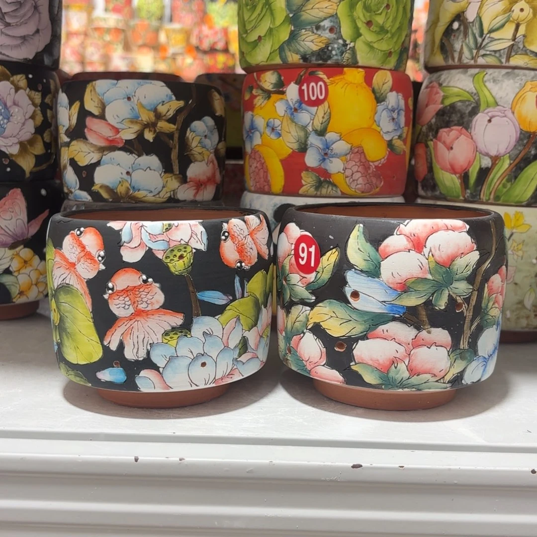 ****1景德镇手绘花盆陶瓷