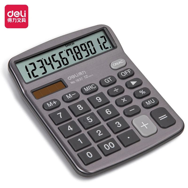 得力1837桌面计算器(深灰)(台)