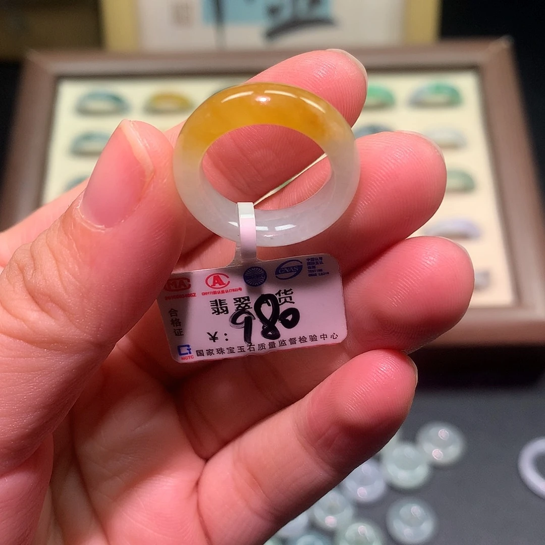 翡翠未镶嵌戒指天然翡翠A货-9/10圈
