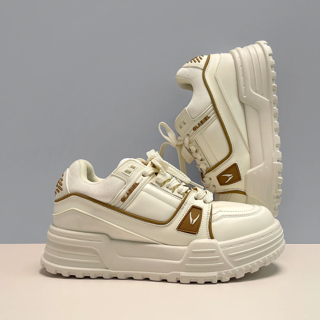 2025秋冬新款隐形增高7CM板鞋男女款厚底运动休闲百搭情侣面包鞋