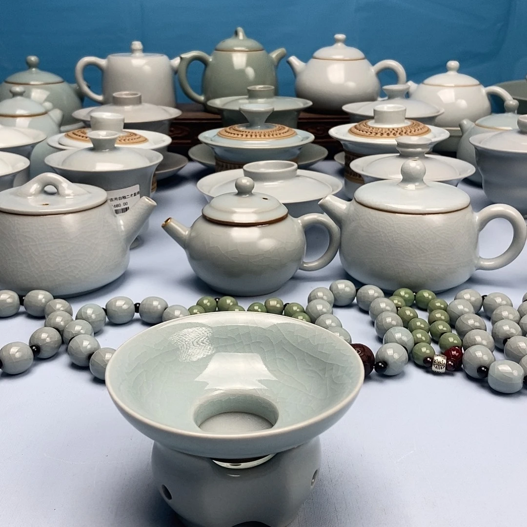 杯天青釉茶漏原矿原釉原产地