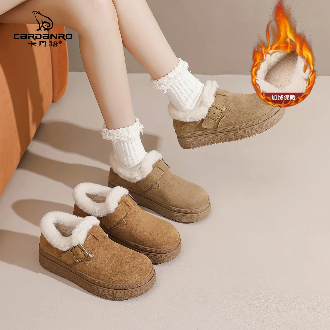 Cardanro/卡丹路勃肯鞋雪地靴棉鞋女鞋2025冬季上新加绒加厚保暖