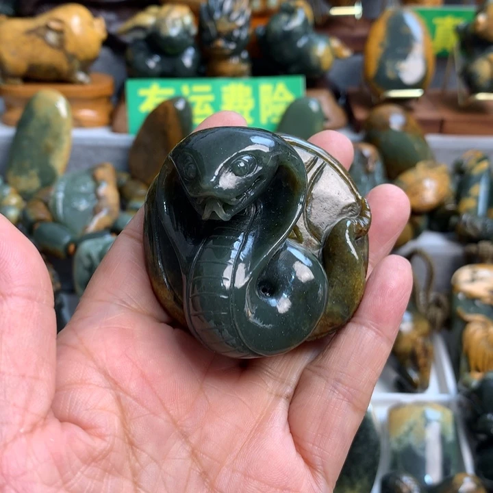 岫岩河磨玉（透闪石质玉）手把件未镶嵌诚****…