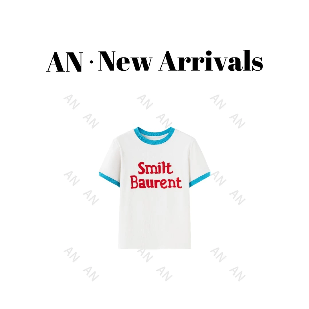 C02043春季新款美式复古正肩显瘦小个子撞色字母T恤