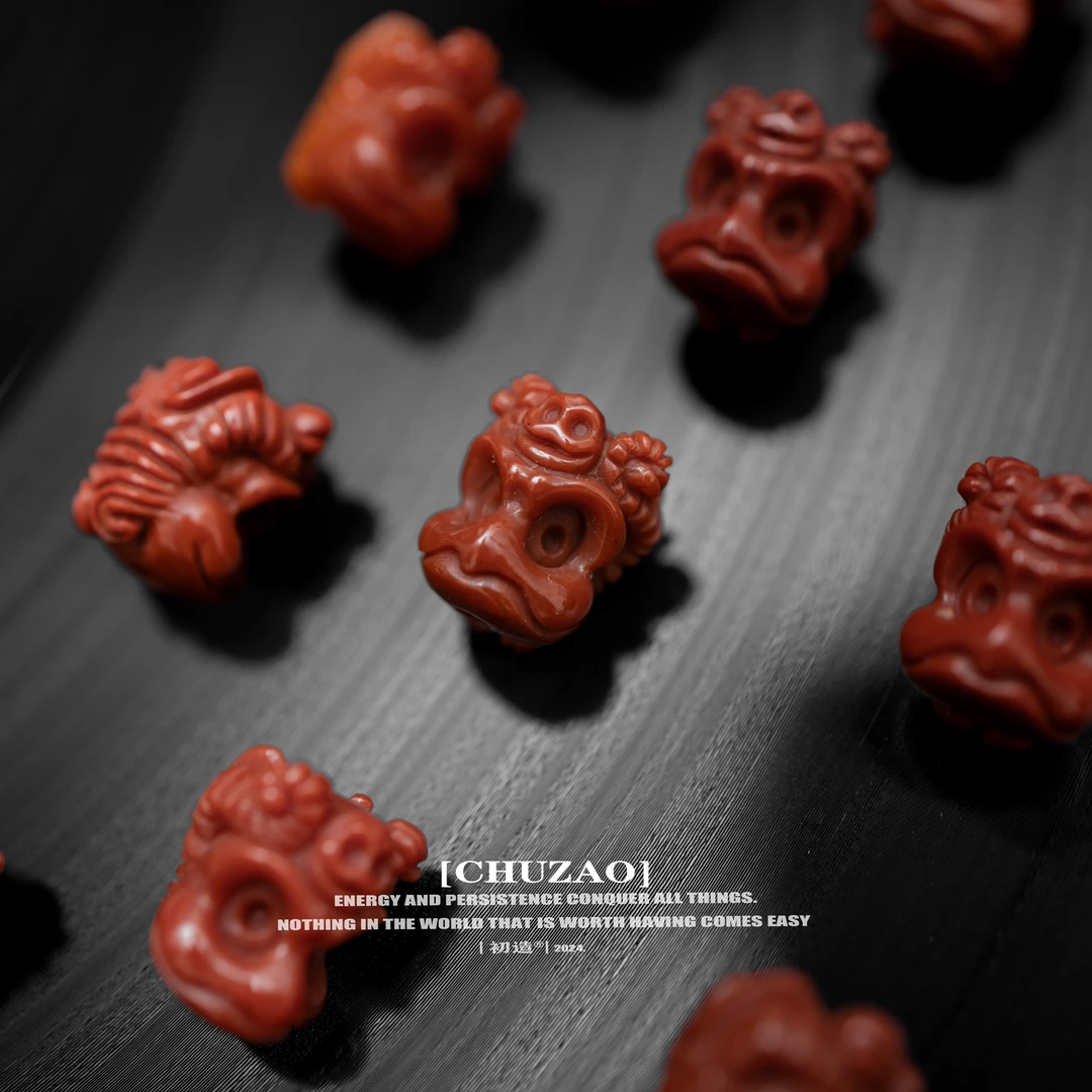 【初造】宝冠大鹏鸟雕刻隔珠配饰单珠玛瑙（多样性发货）