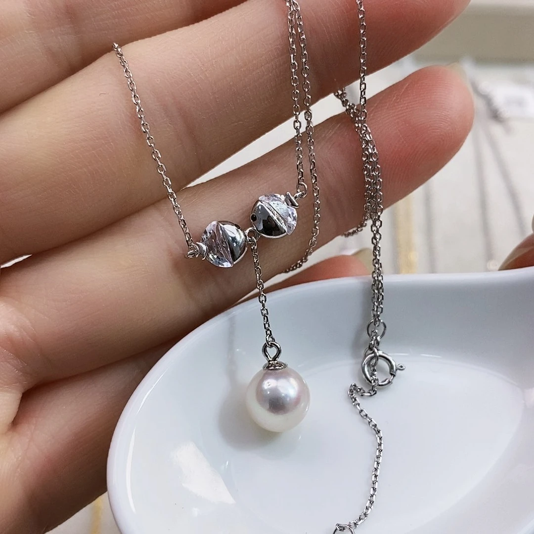 银S925镶嵌特价秒库存孤品正版珠宝淡水极光珍珠淡水珍珠