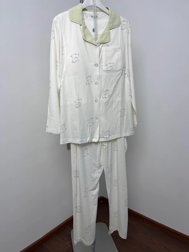 2620春夏多款孕妇哺乳睡衣女长袖居家服月子服套装带胸垫