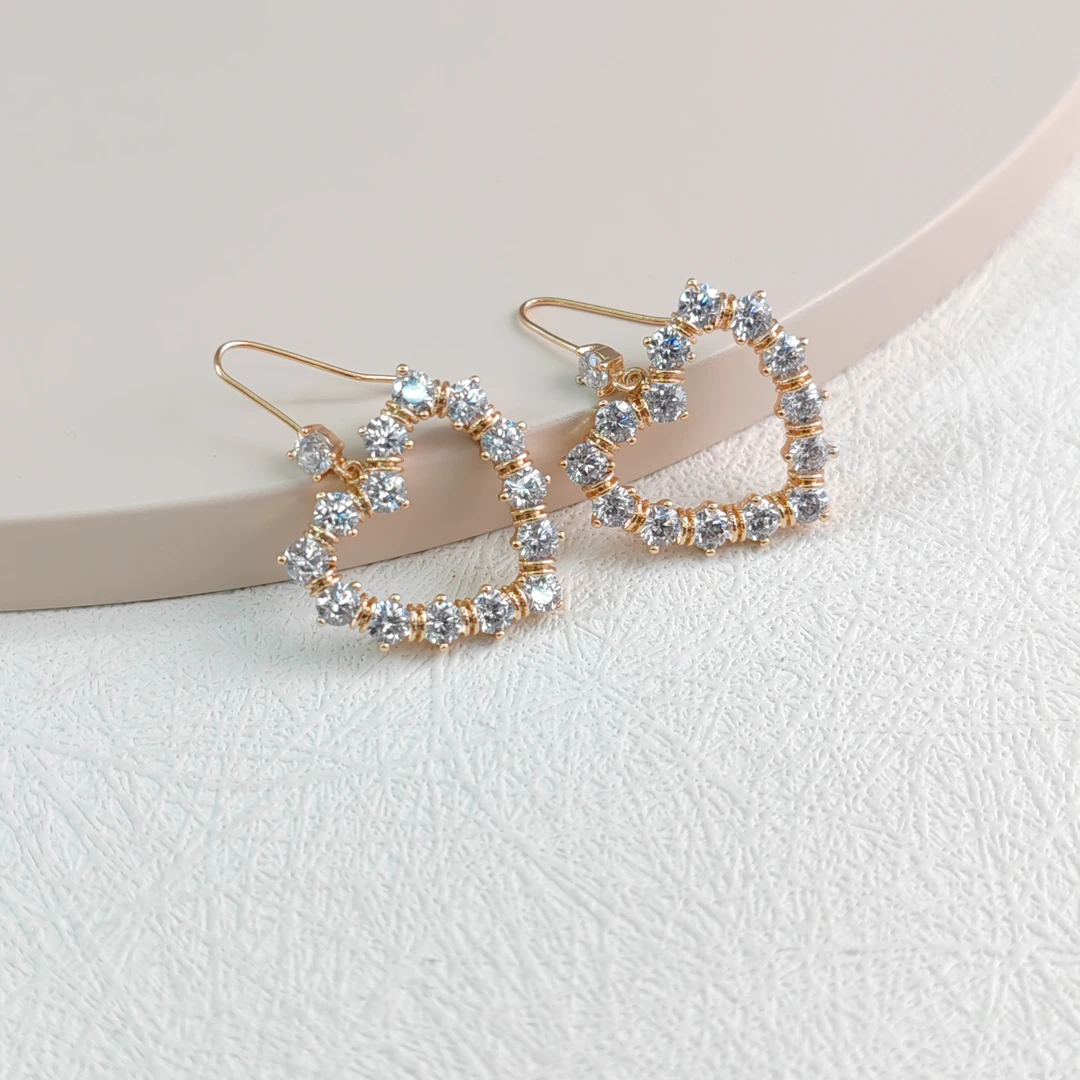 XUPING/旭平首饰 合金合成锆石耳饰 【参与满赠】耳钩GDM A00904273