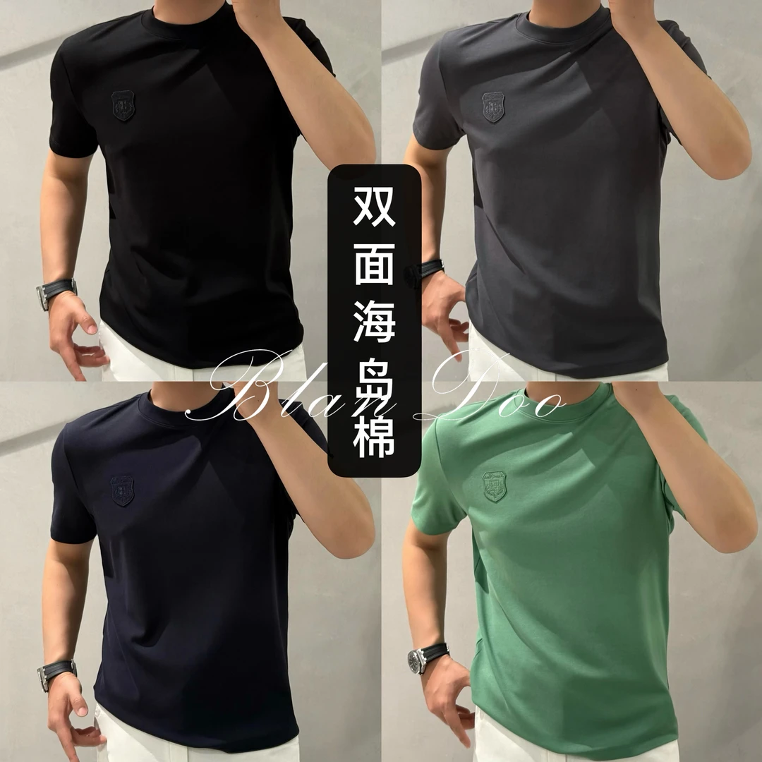 （秋款）BLANDOO  "双面海岛棉” 亲肤柔感小标短袖T恤2BD5B1079