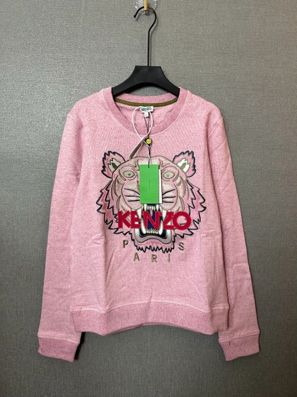 99新 KENZO/肯佐 粉色虎头卫衣