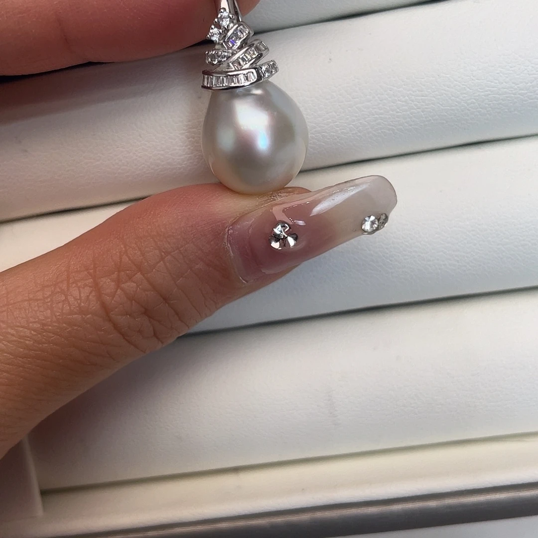 海水珍珠吊坠(不含链)银S925镶嵌